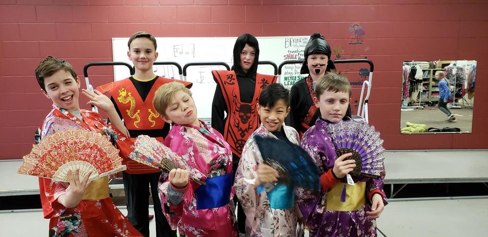 5th Graders had a dress rehearsal for Mulan Jr.