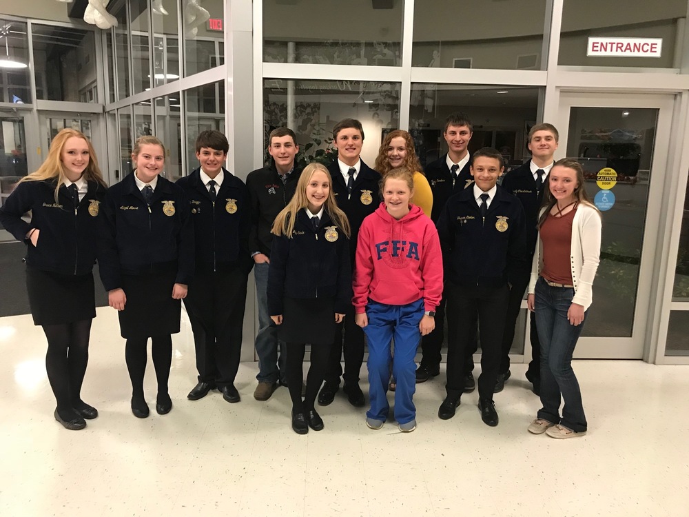 FFA members competing at District LDE's