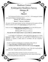 Madison Central Kindergarten Readiness Survey