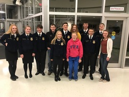 FFA Members competing at District FFA LDE's